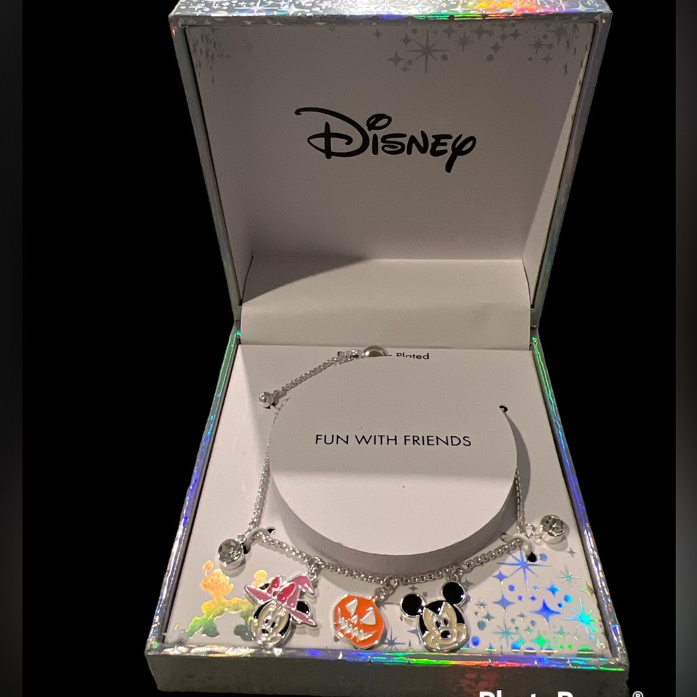 Disney 100th Yr Anniversary Mickey & Minnie Mouse Halloween Bolo Charm Bracelet